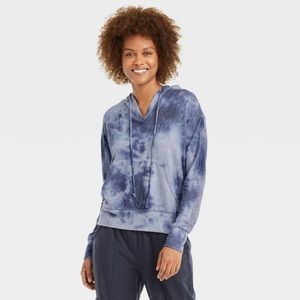 Knox Rose Blue Tie-Dye Hooded Sweatshirt